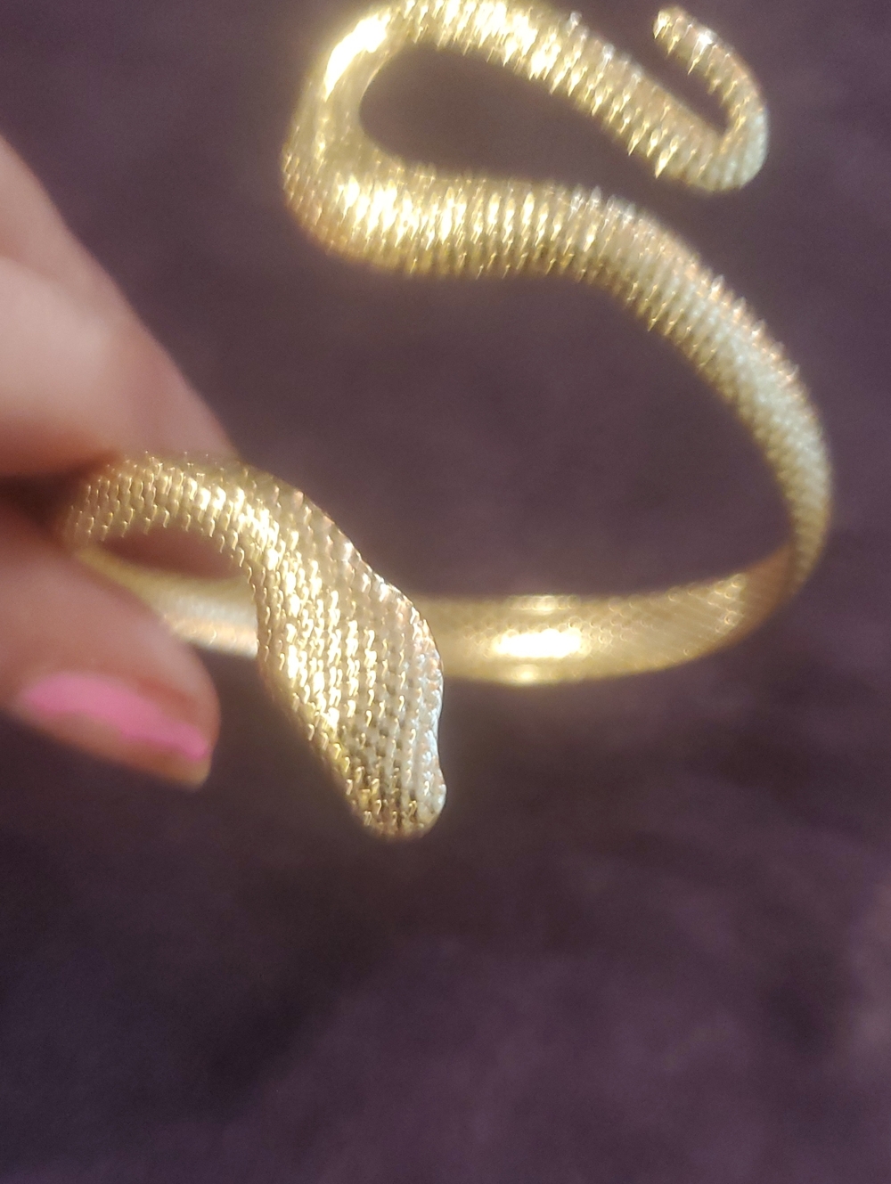 Gold Spiral Open Cuff Bracelet And Ring - Women's Jewelry